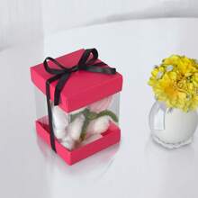5/10Pcs Mini Clear Favor Boxes, With Ribbons, Clear Gift Boxes Macrame Boxes For Wedding Party Favor Boxes, Christmas,Birthday