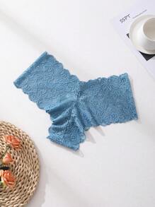 8条/包 女士性感蕾丝镂空低腰三角裤，无痕透气，运动内裤 - 彩色 - 查看 8