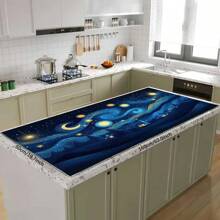 1 buc. Mouse Pad extins pentru jocuri, anti-alunecare, design cu model de artă cu cer înstelat, covoraș de birou durabil, cu margini cusute precise, potrivit pentru sporturi, computer și birou, covoraș de masă, covoraș pentru insulă