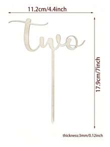 1 件半/一/二/三/四/六/七/八/九岁生日蛋糕装饰 - 原木色 - 查看 6