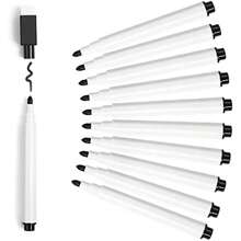 Magnetyczne markery suchościeralne 10/20/40/50/100 szt. – pisaki do tablic suchościeralnych z cienką końcówką i gumkami, czarne markery o niskim zapachu do klasy/biura/domu, magnetyczne markery do tablic szklanych i metalowych, artykuły piśmiennicze