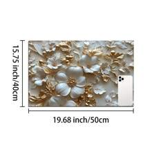 1 pieza Alfombrilla de drenaje/absorción/secado con estampado floral de primavera/verano para cafeteras, utensilios de cocina, lavadoras, fregaderos, accesorios de cocina, decoración del hogar, suministros para fiestas, decoraciones navideñas