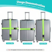 1 szt. Spersonalizowane paski do bagażu, niestandardowy pasek do walizki z haftowanym imieniem, regulowany pasek do walizki zapewniający bezpieczną podróż, łatwa identyfikacja bagażu