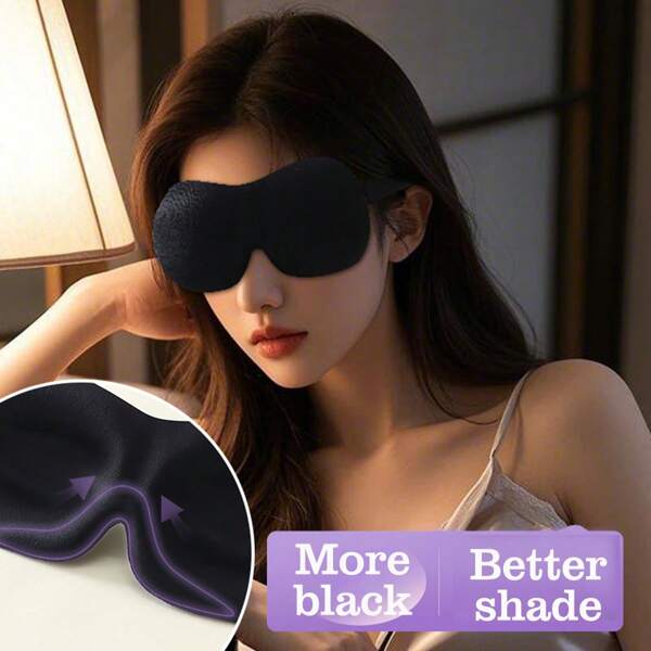 1 pièce Masque de sommeil 3D galbé, masque occultant léger unisexe, confortable et respirant pour dormir, méditer, voyager