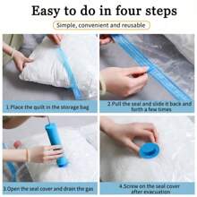 PET透明真空压缩袋，季节性衣服收纳袋，服装被子收纳袋，厚实防爆 - 彩色 - 查看 11