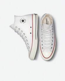 Converse 官方* Chuck 1970 年代时尚经典男士黑/白/米色街头高帮鞋运动休闲户外运动鞋用品，适合送给朋友、生日、父母、周年纪念、情侣礼物 - 162056C - 查看 3
