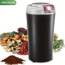 PANCERKA 1PC Multi-Functional Electric Coffee Grinder - Large Capacity, Stainless Steel Blades, One-Touch Operation, Transparent Lid, Compact Design, Easy To Clean, Perfect For Coffee Beans, Spices, And Nuts (EU Plug)