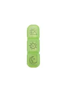 Solid Color New Model, Morning, Middle, And Evening Three Time Three Compartment Medicine Box, Multi-Color Optional, Portable Packaging Separated Medicine Box