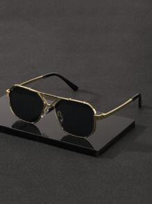 Augonstern 1 件装男士大框复古时尚眼镜，适合度假 - 彩色 - 查看 11