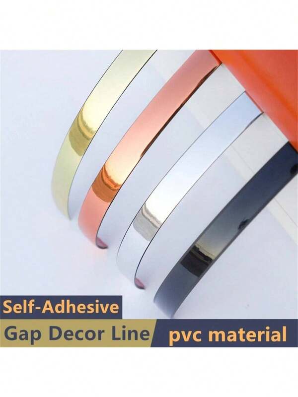 1.1CM*5M PVC Self-Adhesive Decoration Line Tile Gap Stickers Frame Decoration Line Background Wall Decor Waterproof Edge Strips Tape