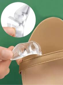 QKC 2 件防滑脚趾垫，女士夏季凉鞋防滑鞋垫，半透明隐形鞋垫 - 透明色 - 查看 4