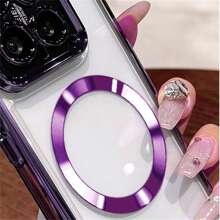 Hadaasi 1 件紫色磁性电镀 TPU 气囊透明硅胶软边简约奢华磁性兼容无线充电防摔全覆盖女士/男士保护壳带防尘孔，加厚边缘，兼容 Apple 17 Pro/17 Pro Max/17 Air/17/16 Pro/16 Pro Max/16 Plus/16/15 Pro/15 Pro Max/15 Plus/15/14 Pro/14 Pro Max/14 Plus/14/13 Pro/13 Pro Max/13/12 Pro/12 Pro Max/12/11 Pro Max/11/11 Pro 和 Galaxy S24 Ultra/S24 Plus/S24/S23 Ultra/S23 Plus/S23 和 Redmi - 紫色 - 查看 9