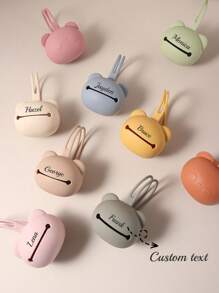 1 件硅胶个性化名字奶嘴袋，婴儿便携式奶嘴架收纳盒，返校，多功能，装饰性，字母，时尚，现代，多彩，可爱，可爱，休闲，定制，个性化，独特，定制，送给他的理想礼物，送给她的理想礼物