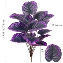 57-85cm/33.46inch Artificial Plant Purple Calla Lily Leaf Alocasia Leaf Apple Leaf Potted Ornamental Plants For Home Decoration