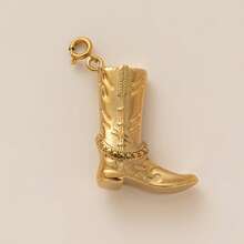 1Pc Stainless Steel Material Fashionable Lifestyle Elements High Heels Women's Underwear Bag Shape Pendant, DIY Accessories Necklace Bracelet Earring Pendant, Electroplated 18K Gold, Gift For Wife And Mother