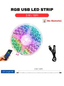 Artículo de decoración del hogar Luz de cadena LED de 10 m / 33 pies con control de aplicación inteligente, para el Día de la Madre, Eid al-Adha, alimentado por USB 5V, tira de luz flexible de LED RGB que cambia de color con sincronización de música, utilizado para iluminación trasera de TV