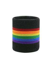 Men's Badminton Embroidered Wrist Sweatbands, Elastic Moisture-Wicking Thick Fleece Wrist Bands, Multiple Colors Available, Suitable For Basketball, Tennis, Baseball, Softball, Volleyball, Soccer, Running, Golf, Yoga, Archery, Gym, Weightlifting And Other Sports