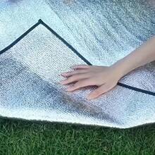 1pc Outdoor Double-Sided Aluminum Foil Moisture Proof Camping Mat, Beach Blanket For 2-4 People, Thick Picnic Pad For Tents, Camping Ground
