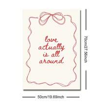 1幅装裱/未装裱“爱无处不在”主题海报，帆布印刷，极简主义风格，适合女孩房间、宿舍、公寓、卧室、现代家居装饰。 - 彩色 - 查看 9