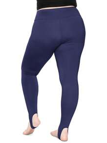 STRETCH IS COMFORT Oh So Soft High Waist Stirrup Leggings, Lightweight And Durable, Multiple Colors For Women And Plus Size - Màu xanh hải quân - Xem 2