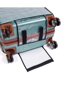 Transparent Luggage Cover, Wide Hook And Loop Thickened Wear-Resistant Waterproof Travel Luggage Dust Cover - PVC Luggage Transparent Cover - Waterproof Plastic Protective Sleeve For Luggage And Bags Travel Accessory, Suitable For 18 Inches To 30 Inches, Transparent PVC Luggage Case Cover, Essential Travel Accessory For Vacation Trips Bag For School School Accessories School Stuff