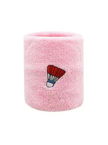Men's Badminton Embroidered Wrist Sweatbands, Elastic Moisture-Wicking Thick Fleece Wrist Bands, Multiple Colors Available, Suitable For Basketball, Tennis, Baseball, Softball, Volleyball, Soccer, Running, Golf, Yoga, Archery, Gym, Weightlifting And Other Sports