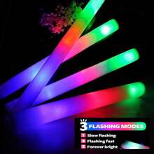66PCS Foam Glow Stick, 3 Kinds Of Flash Mode Suitable, Glow Party Supplies, Suitable For Wedding Parties, Music Carnival, Birthday, Valentine's Day Party And Other Festive Atmosphere Decoration