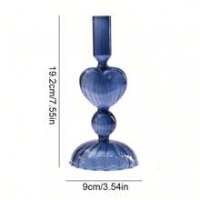 1 件，优雅的蓝色玻璃烛台，多用途玻璃花瓶，浪漫烛台，适用于婚礼装饰、家居装饰、客厅装饰、办公室装饰、办公桌装饰、家居装饰、桌面花瓶装饰中心装饰 - 多色 - 查看 13