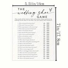 10/25/50pcs Bride's Game Cards - Wedding Shoe Game - Minimalist Wedding Party Game Cards, Engagement Party Game, Modern Bridal Shower Party Favors And Decor - Multicolor - View 4