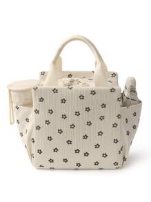 1pc Corduroy Insulated Lunch Bag For Women Men, Waterproof Lunch Cooler Bag, Reusable High Capacity Lunch Tote Bags, For Work Picnic Or Travel Back To School Lunch Kit Classroom Bento Kitchen Insulated Lunch Bag Woman Lunch Box Bag Ladies School Supplies Stuff Accessories, Gifts For Mothers & Friends Bag For School School Accessories School Stuff