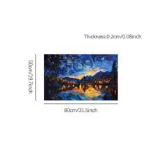 1 buc. Mouse Pad extins pentru jocuri, anti-alunecare, design cu model de artă cu cer înstelat, covoraș de birou durabil, cu margini cusute precise, potrivit pentru sporturi, computer și birou, covoraș de masă, covoraș pentru insulă