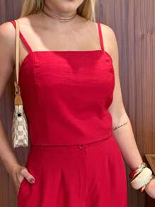 Conjunto Feminino Alfaiataria Sensoriale cropped e calça