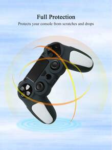 1 Stück PlayStation 4 Controller Hülle, Silikon dickeres Zweifarbdesign, rutschfest, kratzfest, schweißresistent, verbesserte Spielsteuerung