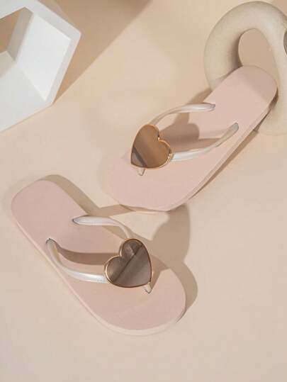 Women's Casual Solid Color EVA Beach Flip Flops, Non-Slip Shower Slippers Quick-Drying, Summer Holiday