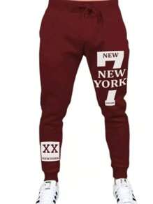 Calça Moletom Masculina PLUS SIZE Slim Sport Bolso New York.