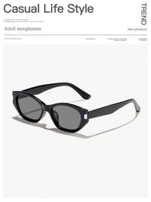 1 PC Women's Acrylic Casual Retro Small Frame Cat Eye Fashion Eyewear Suitable For Daily Outfits, Holiday Gifts And Holiday Outings Color Blocking Boho Vacay Vibes For Summer Beach Vacation,Outdoor,Travel