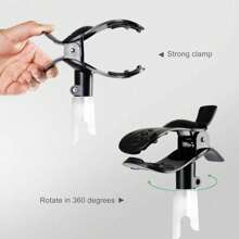 CPAP Hose Holder, Flexible Adjustable Hose Lifter, Non-Slip Bedside Bracket, For Preventing CPAP Tubing Leakage And Tangle - Black - View 3