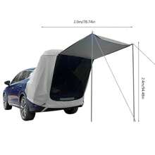 Outdoor Car Rear Tent Camping Picnic Car Rear Tent With Canopy Car Rear Extension Tent Sunshine-Proof Rain-Proof Car Rear Tent - White - View 6