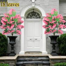 1pc New Elegant Artificial Yin Yang Taro, Suitable For High-End Indoor/Outdoor Decor, Perfect For Year-Round Office, Wedding, Yard, Photography, Garden, Photography And Seasonal Celebration Artistic Decoration, Tropical Green Plant Decor For All Seasons