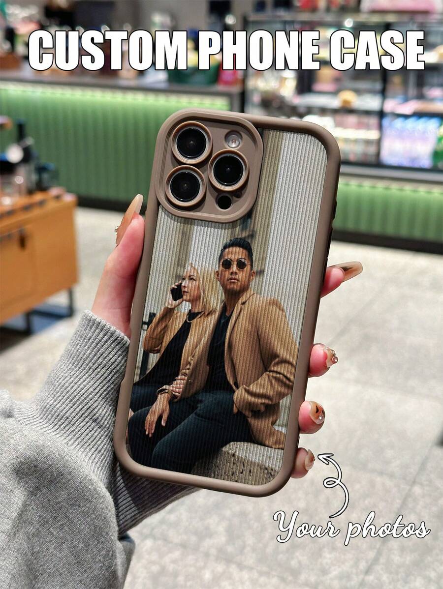 1 Stück personalisierte Foto-Handyhülle, individuelles Bild-Design Handygehäuse, Fotohülle kompatibel mit iPhone 16, 15, 14, 13, 12, 11 Pro Max, ideales Geschenk zu Jahrestag, Valentinstag, Geburtstag, Hochzeit, Muttertag, Vatertag, für beste Freunde, Mutter/Vater, Freund/in
