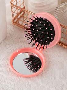 1 件儿童迷你便携式梳子，轻巧折叠双面旅行梳子和镜子一体式，适合儿童户外度假和旅行携带，是送给孩子礼物的理想选择 - 彩色 - 查看 8