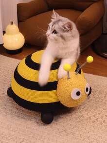 لوح خدش القطط، لعبة قطط على شكل سلحفاة، خدادة من الحبال الصيصالية المتينة، مقاوم للخدش، بدون فوضى، مناسب للقطط الصغيرة