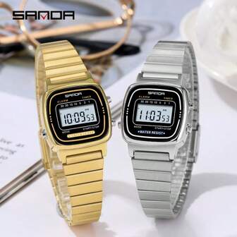 SANDA. SANDA Women Golden Classic Quartz Watch Fashion Female Elegant Clock Girl Gift Watches Casual Ladies Shockproof Waterproof Wristwatch