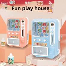 1 Piece, 13PCS/Set Mini Vending Machine, 5.3 X 3.5 X 9.4 Inches Cute Plastic Mini Toy Vending Machine With Games And Beverage Props, For Doll House Furniture Decoration (Random Color)