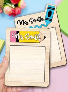 Support de notes personnalisé en bois pour enseignants, support de notes personnalisé pour infirmières, tableau personnalisé de support de notes adhésives pour étudiants, décoration de bureau personnalisée, nom et motif personnalisables, cadeau pour étudiants, enseignants, infirmières, multifonctionnel, ornemental, réutilisable, raffiné, élégant, de haute qualité, coloré, moderne, personnalisé, unique, cadeaux idéaux pour lui, cadeaux idéaux pour elle, petit ami, papa, petite amie, maman, famille, amis