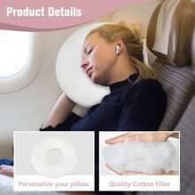 Ear Piercing Pillow For Side Sleepers, Ear Pillows With Holes For Pain, Earring Inflammation Pressure Sores, Cotton Earring Pillow For CNH Side Sleepers - White - View 5