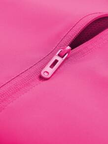 女士运动风衣外套，新款春秋季纯色连帽轻便防风户外休闲运动夹克 - 紫色 - 查看 8