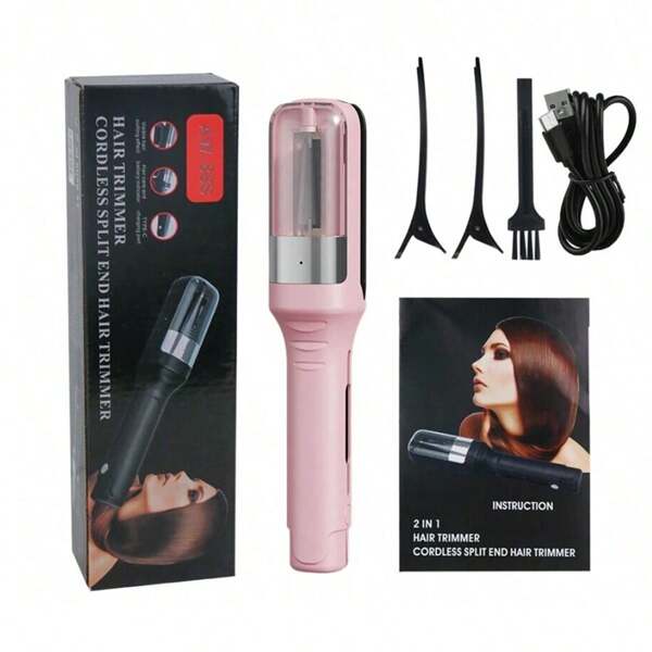 Tondeuse multifonctionnelle rechargeable par USB - Lames à double-face pour des cheveux lisses et sains - Élimine facilement les fourches et les cheveux abîmés - Batterie Lithium 500 mAh, corps en ABS - Plusieurs couleurs disponibles, zone de travail facile à nettoyer