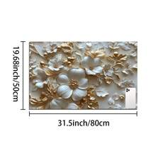 1 pieza Alfombrilla de drenaje/absorción/secado con estampado floral de primavera/verano para cafeteras, utensilios de cocina, lavadoras, fregaderos, accesorios de cocina, decoración del hogar, suministros para fiestas, decoraciones navideñas