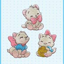 5pcs Embroidered Patch Badges, Adhesive Fabric Applique Patches For Kids Cartoon Clothes, Hats, Jackets, DIY, Butterfly, Bow, Cat Embroidery Patch Set, Applicable For Phone Cases, Bags, And Clothing Decoration - Photo Color - View 6